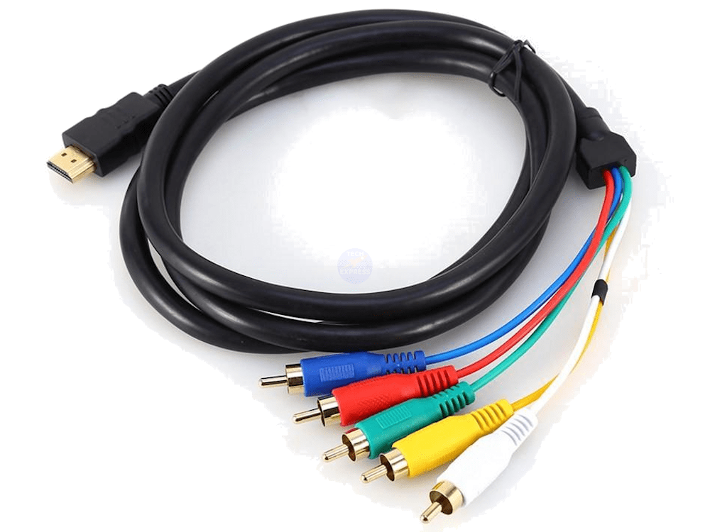HDMI Male to 3 RCA RGB Audio Video AV Component Cable Lead 1m 1080p