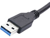 0.3m (30cm) Black USB 3.0 Type-A Male to Female Extension Cable