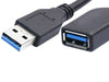 0.3m (30cm) Black USB 3.0 Type-A Male to Female Extension Cable