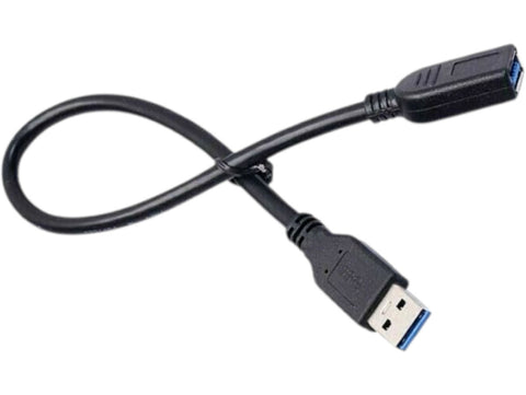 0.3m (30cm) Black USB 3.0 Type-A Male to Female Extension Cable