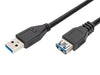 1.8m Black USB 3.0 Type-A Male to Female Extension Cable