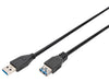 1.8m Black USB 3.0 Type-A Male to Female Extension Cable