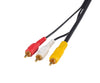 3m RCA Audio Video Cable 3 to 3 RCA Plugs with Yellow RG59