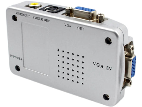 15-pin DE-15 RGB VGA to Composite (CVBS) RCA and S-Video Video Converter