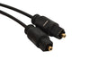 1m Black Optical SPDIF TOSLINK Digital Audio Cable - 2.2mm OD, High Fidelity