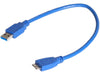 30cm Blue USB 3.0 Type-A Male USB to Micro-B SuperSpeed USB Cable