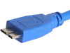 30cm Blue USB 3.0 Type-A Male USB to Micro-B SuperSpeed USB Cable