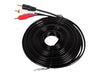 10 Meter 3.5mm Male stereo headphone audio plug to 2x RCA Male plug cable