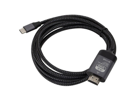 1.8m USB 3.1 Type-C to HDMI 4K UHD Adapter Cable for Laptops, Phones – Supports 4K Displays