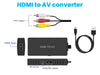 USB Powered HDMI to AV Converter - 3x RCA Male Connectors, NTSC/PAL Switch, 1080P Support