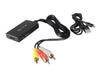 USB Powered HDMI to AV Converter - 3x RCA Male Connectors, NTSC/PAL Switch, 1080P Support