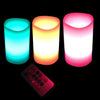 3 Piece Colour LED Candle Set with Remote Control