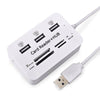 Memory Card Reader with built-in 3 Port USB 2.0 Hub - techexpress nz