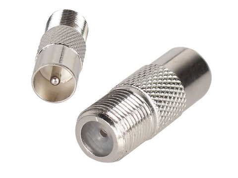 Female F Type to Male PAL RF Connector Adapter