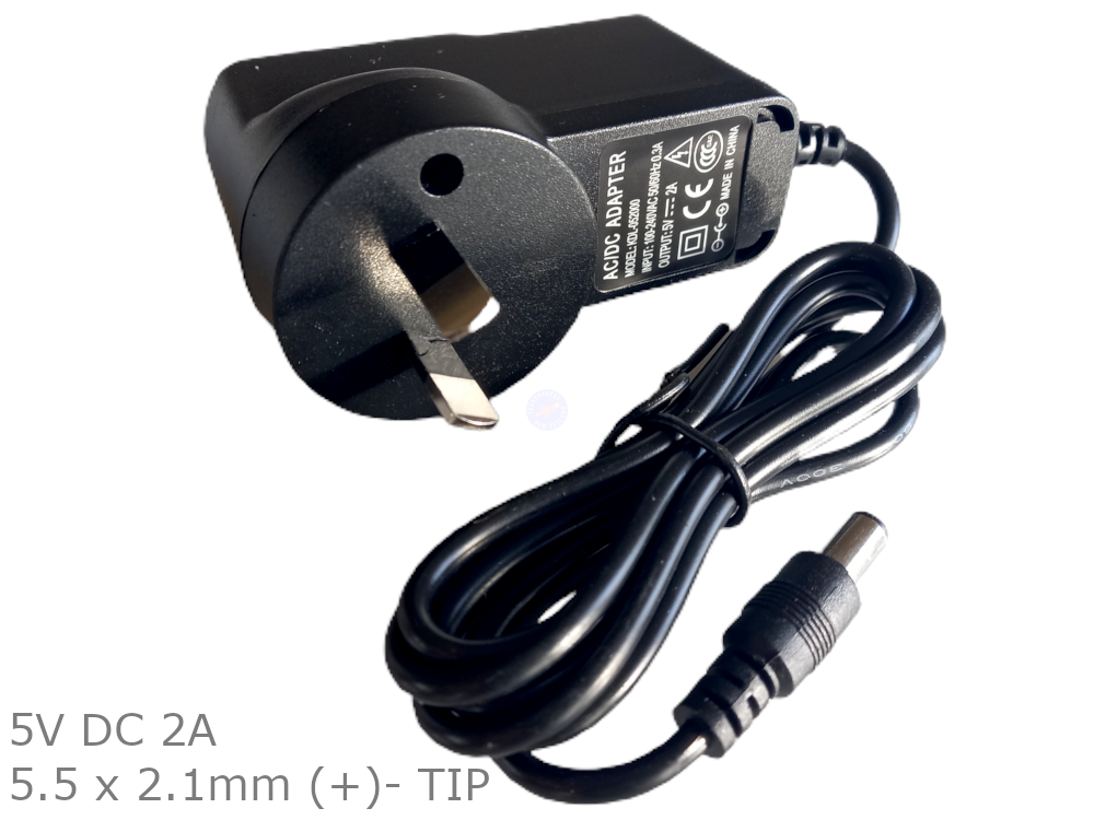 5V 2A AC/DC Adapter Power Supply Charger with 8 Sizes DC Power Plug Tips