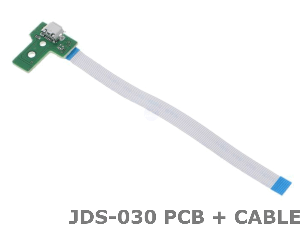 JDS-030 USB Charge Port Socket PCB & cable repair kit for PS4 Controller
