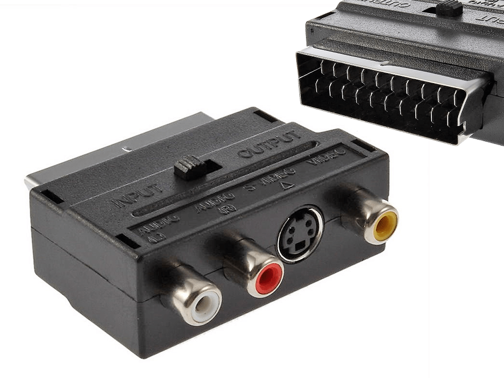 SCART to S Video Composite RCA Audio Video AV Converter Adapter
