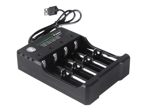 USB 4 Slot 18650 Rechargeable Battery Charger